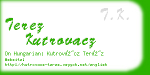 terez kutrovacz business card